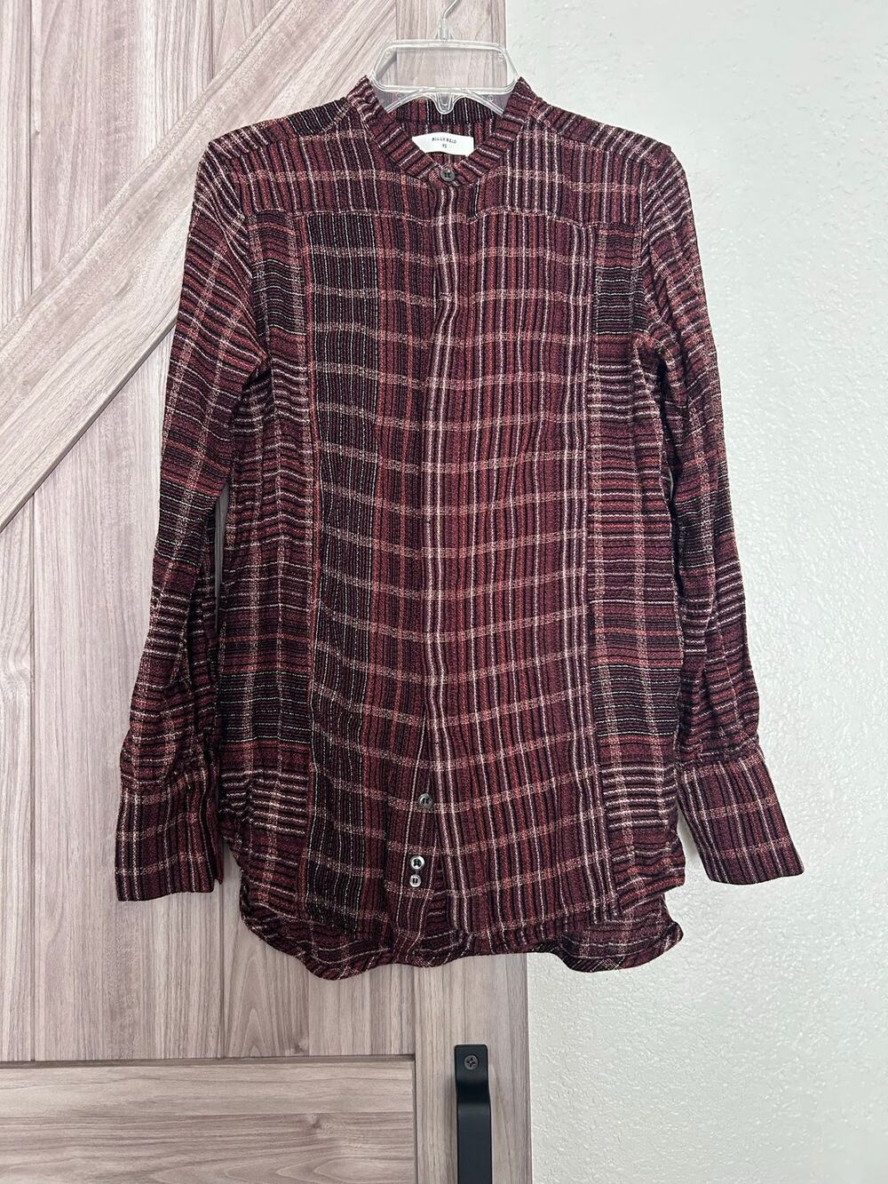 Billy Reid XS plaid button up long sleeve shirt